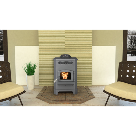 Us Stove Co 2,200 Sq Ft King Mini Pellet Stove with 20 lb Hopper 5501S